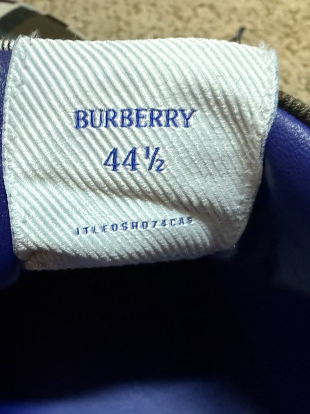 Burberry - Check Terrace Sneakers - Men's Size 44.5 - Picture 6 of 15